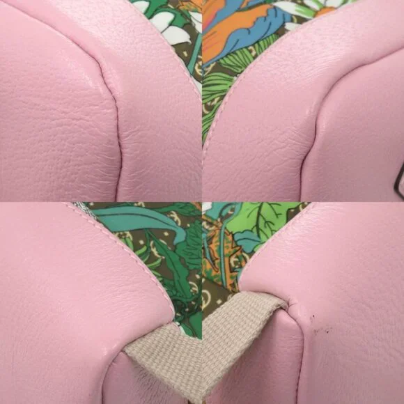 Gucci North Face Collaboration Nylon Leather Pink Backpack Daypack 1548 - Picture 4 of 7